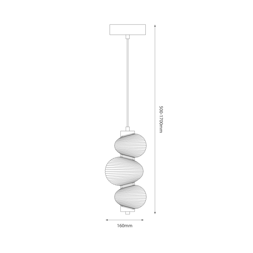 LED Pakabinamas sietynas BOLLA LED/12W/230V diametras 16 cm dūminis