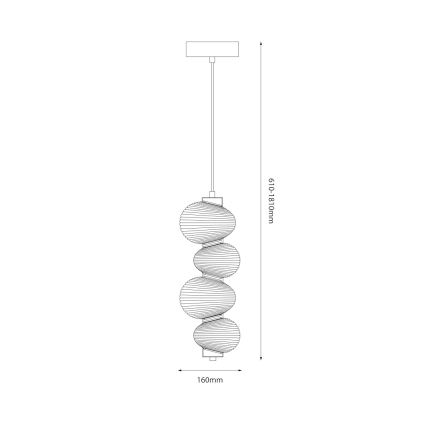 LED Pakabinamas sietynas BOLLA LED/17W/230V diametras 16 cm blizgus chromas/dūminis
