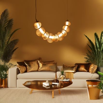 LED Pakabinamas sietynas BOLLA LED/36W/230V auksas/dūminis