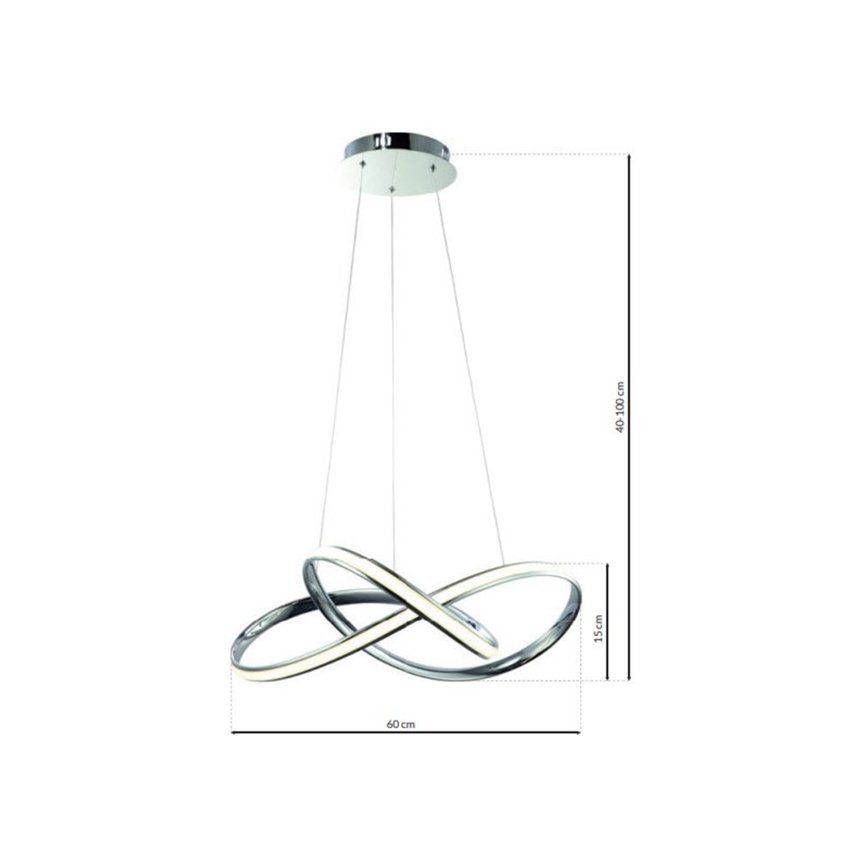 LED Pakabinamas sietynas CAPPIO LED/36W/230V blizgus chromas