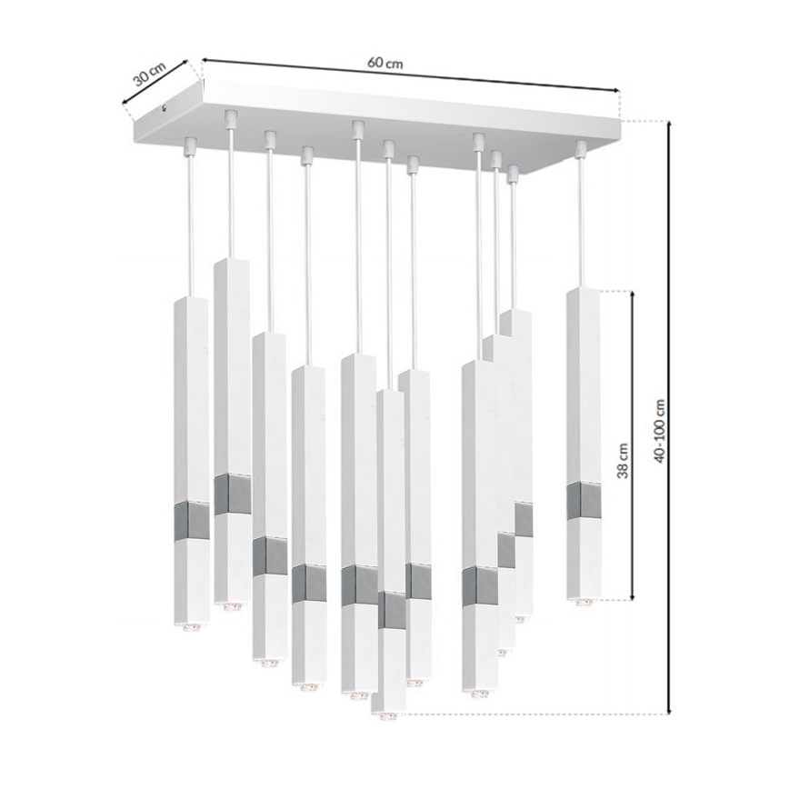 LED Pakabinamas sietynas  CASTRO 11xG9/7W/230V