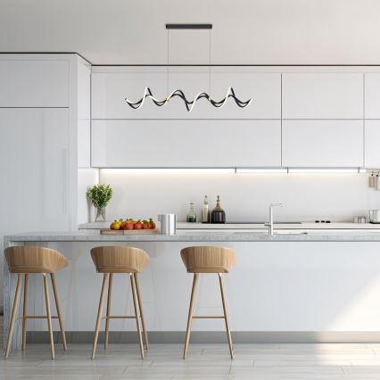 LED Pakabinamas sietynas COLIA LED/55W/230V juoda/auksas