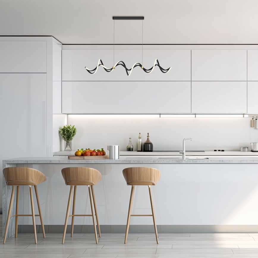 LED Pakabinamas sietynas COLIA LED/55W/230V juoda/auksas