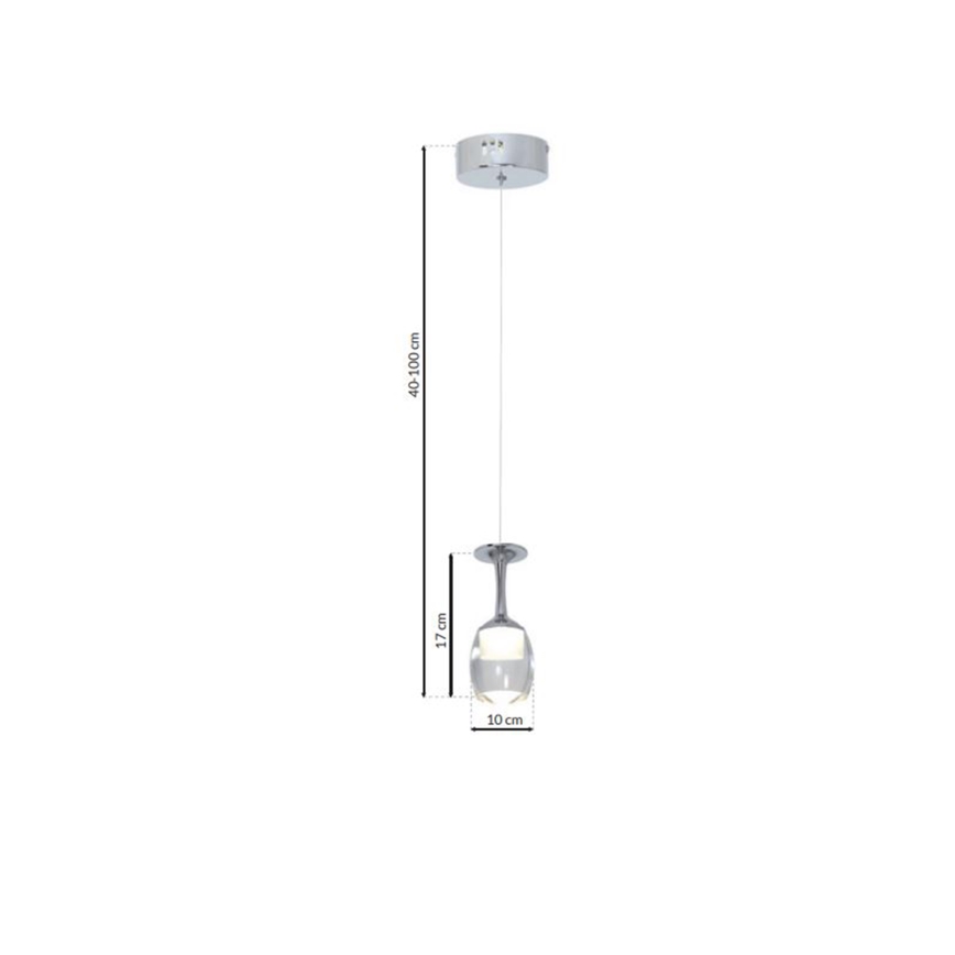 LED Pakabinamas sietynas COPPA 1xLED / 5W / 230V