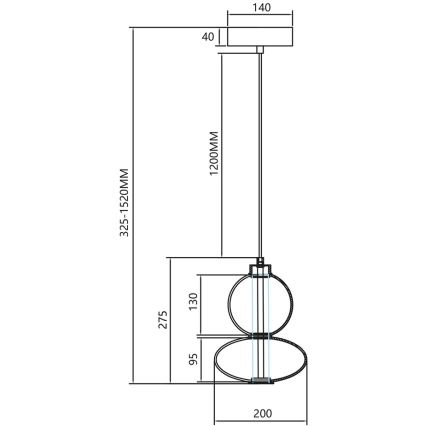 LED Pakabinamas sietynas DAPHNE LED/12W/230V pilka