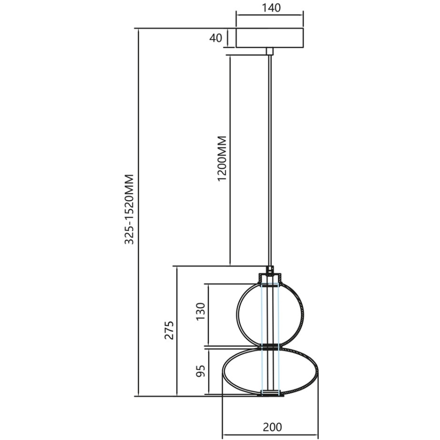 LED Pakabinamas sietynas DAPHNE LED/12W/230V pilka