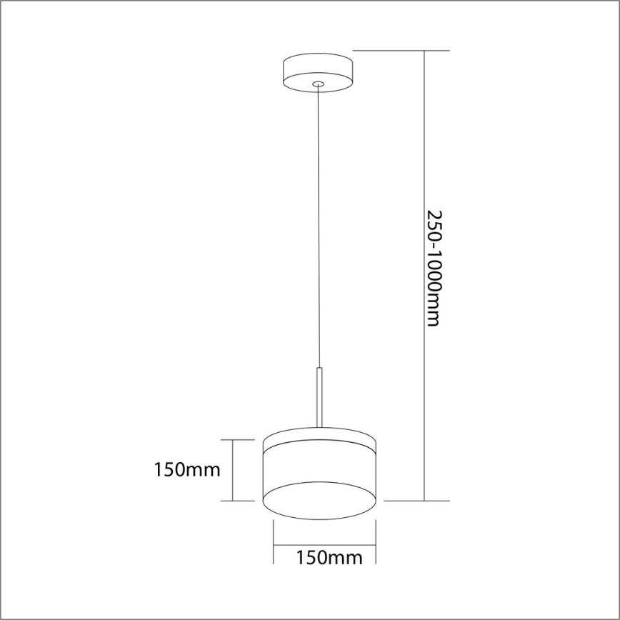 LED Pakabinamas sietynas ELEGANCE LED/9W/230V diametras 15 cm auksas