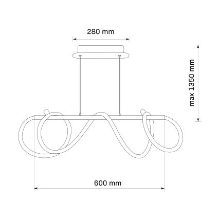 LED Pakabinamas sietynas EMMA LED/38W/230V auksas