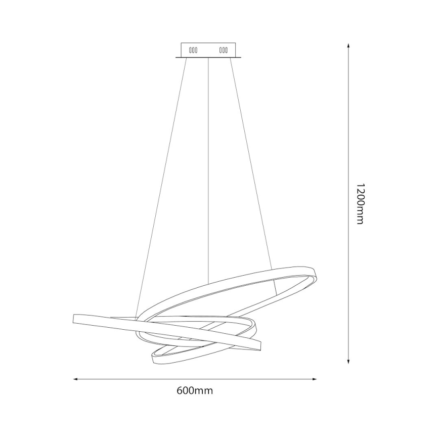 LED Pakabinamas sietynas EMPOLI LED/55W/230V juoda