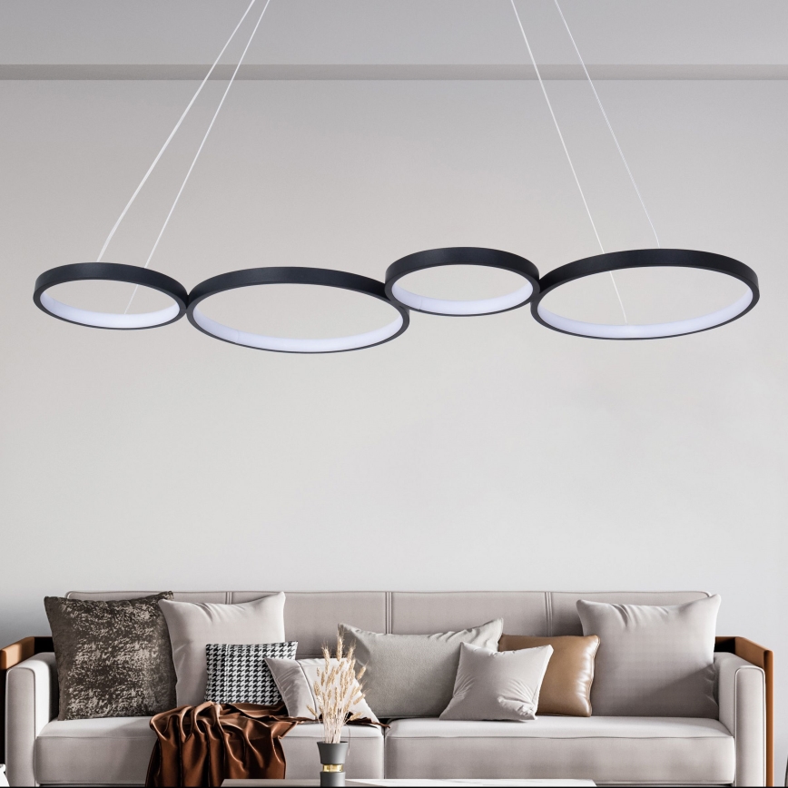 LED Pakabinamas sietynas FLAMENCO LED/42W/230V 4000K juoda