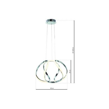 LED Pakabinamas sietynas GLOBE 1xLED/50W/230V