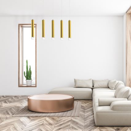 LED Pakabinamas sietynas GOLDIE 5xLED/25W/230V auksinis