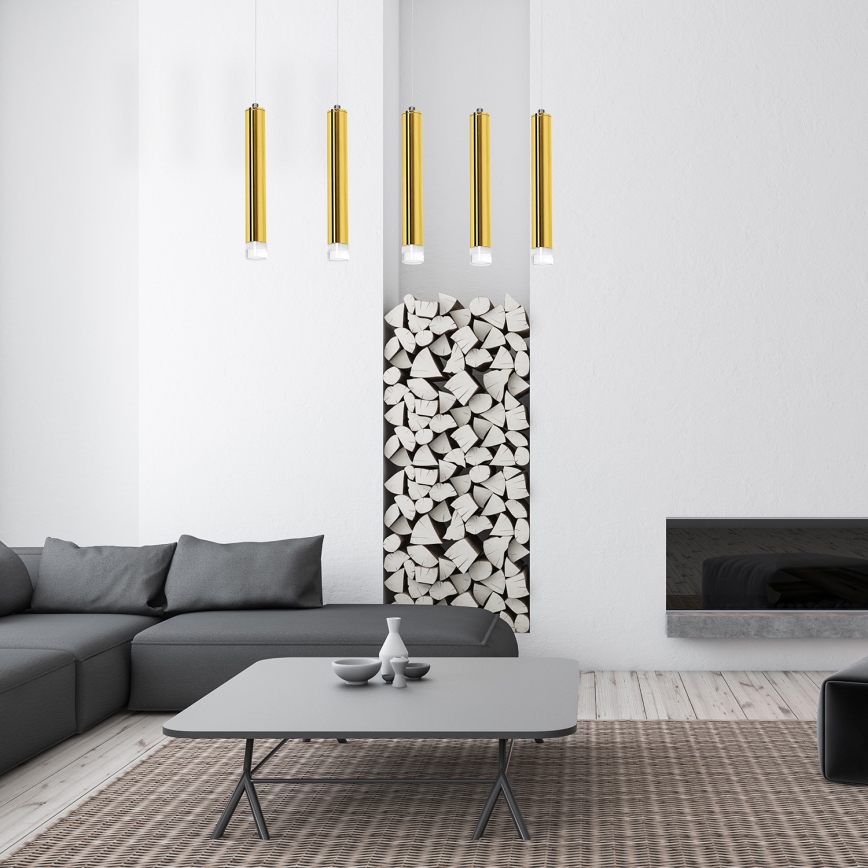 LED Pakabinamas sietynas GOLDIE 5xLED/25W/230V auksinis