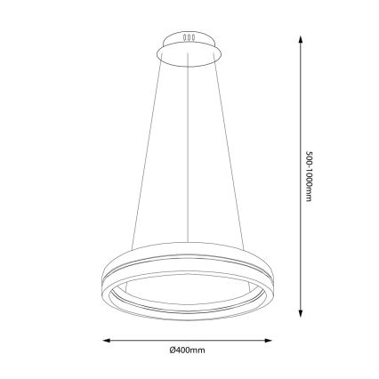 LED Pakabinamas sietynas GRAVITY LED/36W/230V juoda