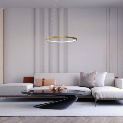 LED Pakabinamas sietynas HOOP LED/27W/230V diametras 50 cm 4000K auksas