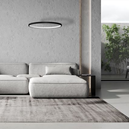 LED Pakabinamas sietynas HOOP LED/27W/230V diametras 50 cm 4000K juoda