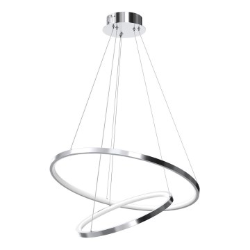 LED Pakabinamas sietynas HOOP LED/51W/230V diametras 60 cm 4000K blizgus chromas