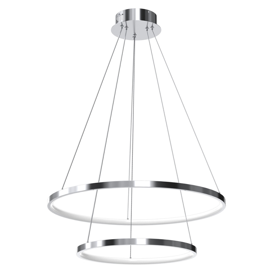LED Pakabinamas sietynas HOOP LED/51W/230V diametras 60 cm 4000K blizgus chromas