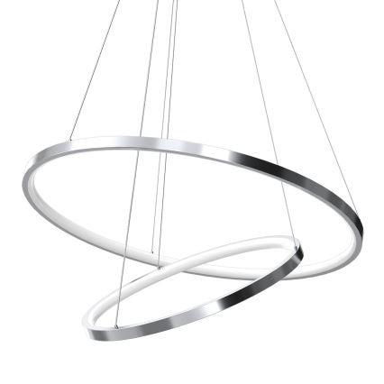 LED Pakabinamas sietynas HOOP LED/51W/230V diametras 60 cm 4000K blizgus chromas