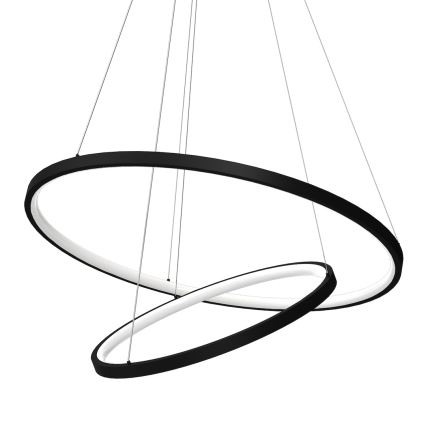 LED Pakabinamas sietynas HOOP LED/51W/230V diametras 60 cm 4000K juoda