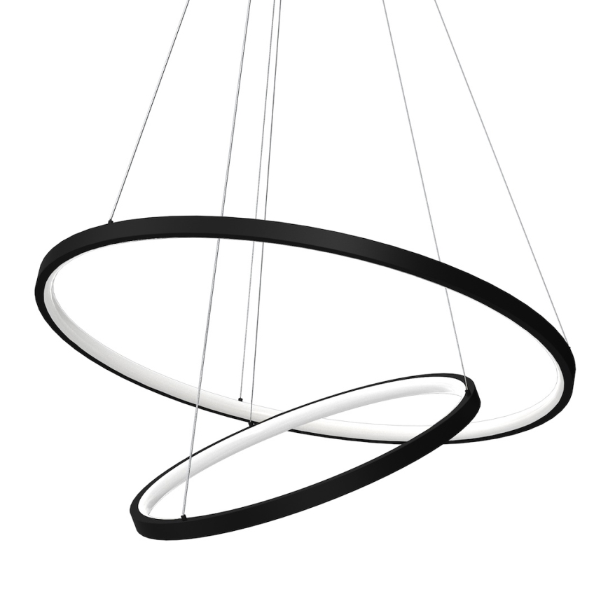 LED Pakabinamas sietynas HOOP LED/51W/230V diametras 60 cm 4000K juoda