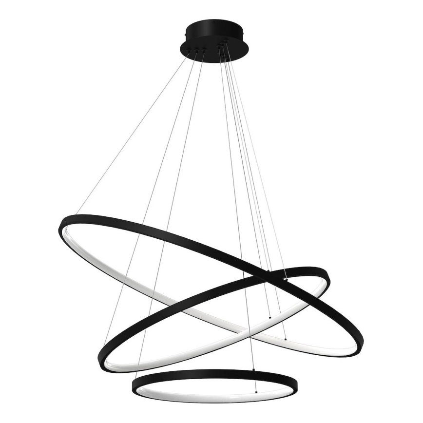 LED Pakabinamas sietynas HOOP LED/93W/230V diametras 60 cm 4000K juoda