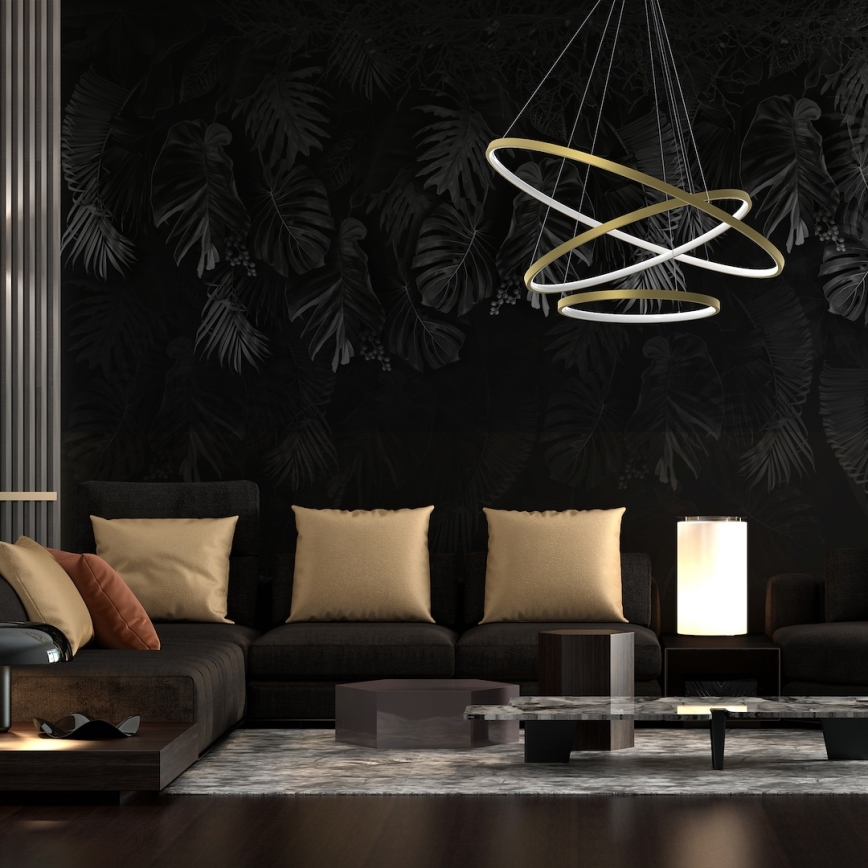 LED Pakabinamas sietynas HOOP LED/93W/230V diametras 80 cm 4000K auksas
