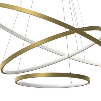 LED Pakabinamas sietynas HOOP LED/93W/230V diametras 80 cm 4000K auksas