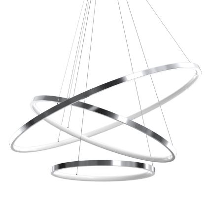 LED Pakabinamas sietynas HOOP LED/93W/230V diametras 80 cm 4000K blizgus chromas