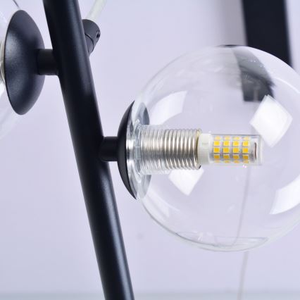 LED Pakabinamas sietynas HYBRID LED/15W/230V + 7xG9/6W 4000K juoda