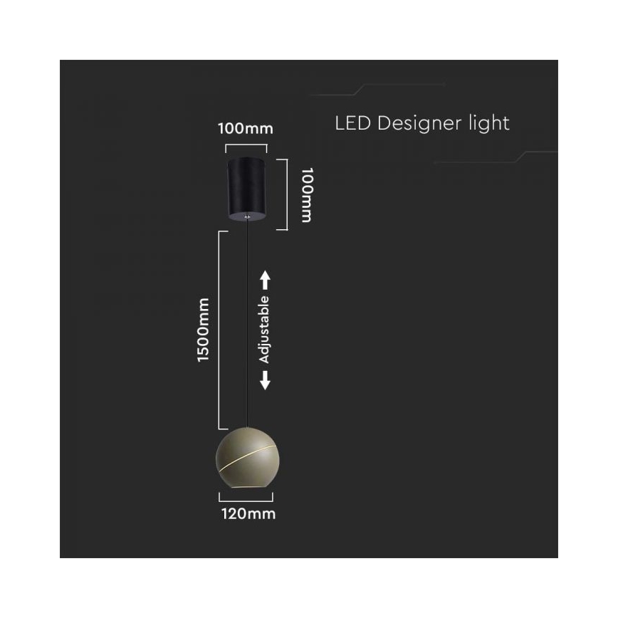 LED Pakabinamas sietynas jutiklinė LED/8,5W/230V 3000K pilka