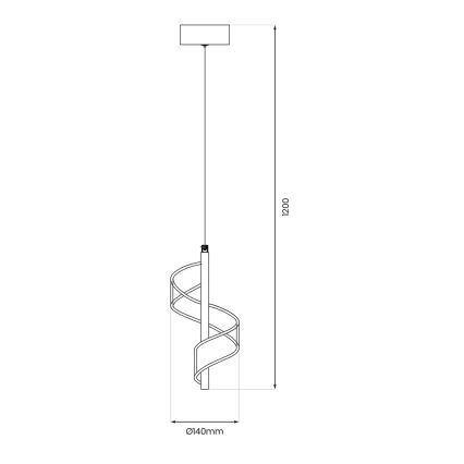 LED Pakabinamas sietynas LARGO LED/10W/230V auksas