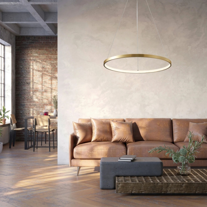 LED Pakabinamas sietynas LEA LED/20W/230V 4000K diametras 50 cm auksas