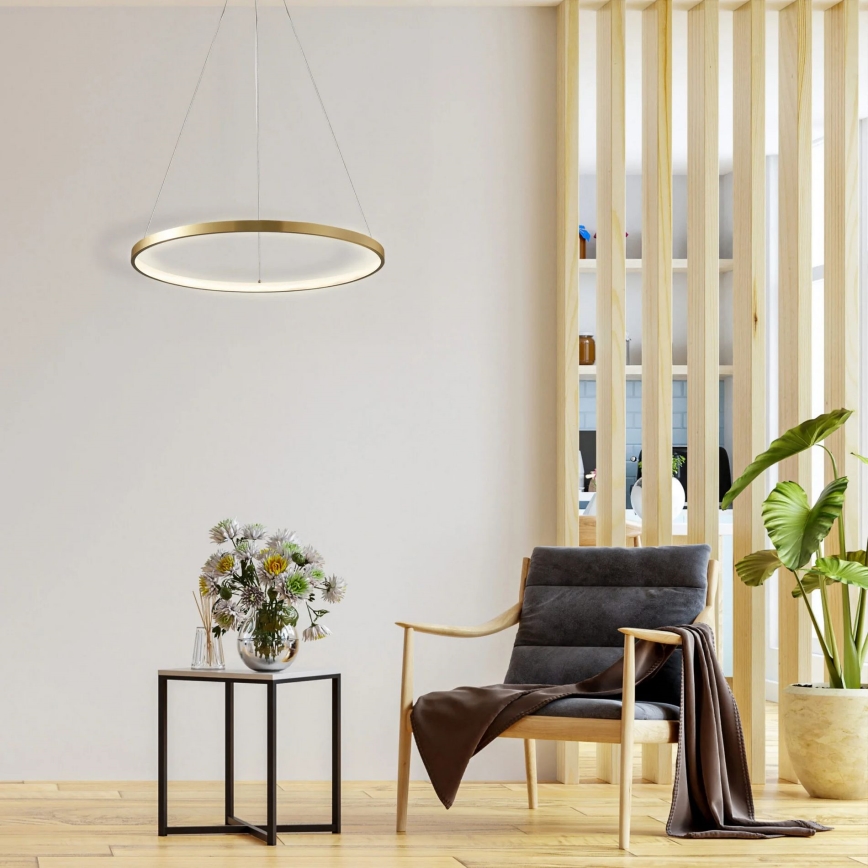 LED Pakabinamas sietynas LEA LED/20W/230V 4000K diametras 50 cm auksas