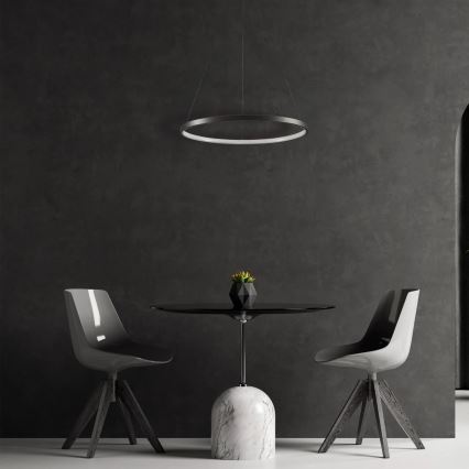 LED Pakabinamas sietynas LEA LED/20W/230V 4000K diametras 50 cm juoda