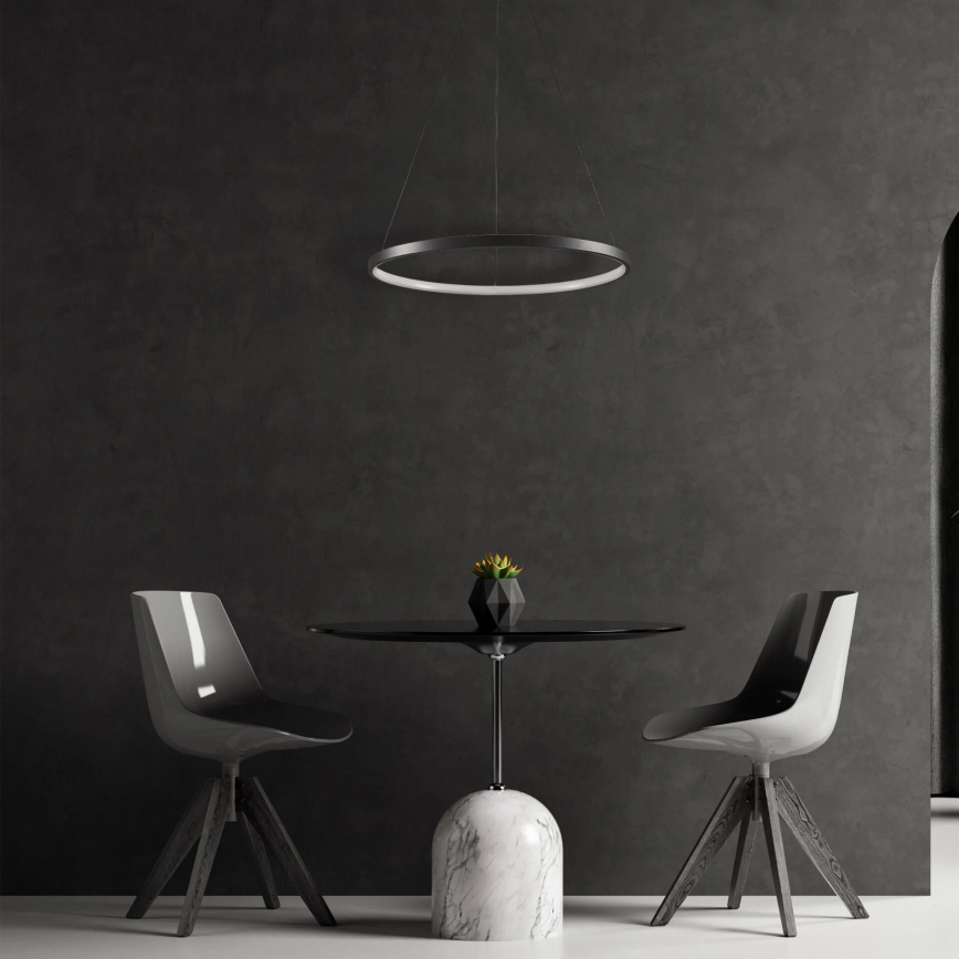 LED Pakabinamas sietynas LEA LED/20W/230V 4000K diametras 50 cm juoda