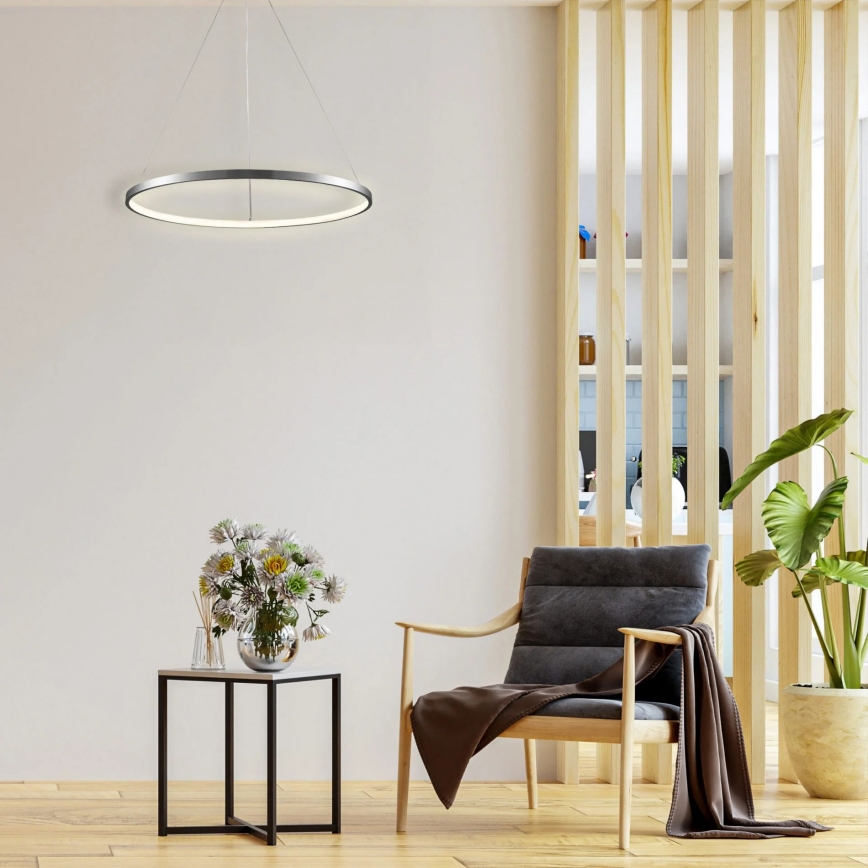 LED Pakabinamas sietynas LEA LED/20W/230V 4000K diametras 50 cm matinis chromas