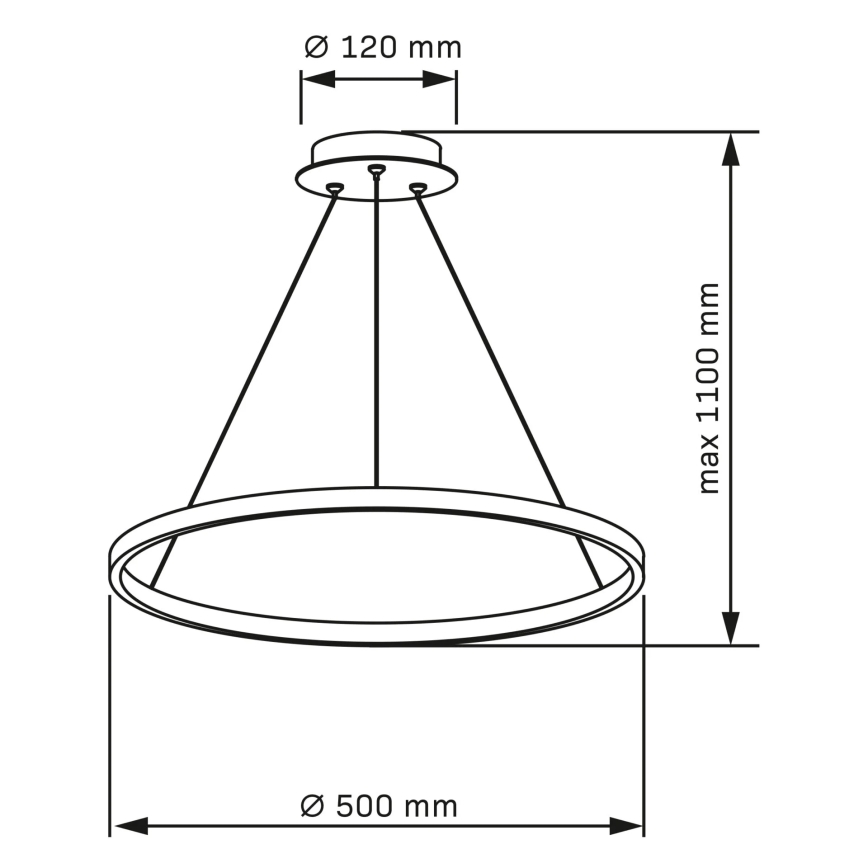 LED Pakabinamas sietynas LEA LED/20W/230V 4000K diametras 50 cm matinis chromas