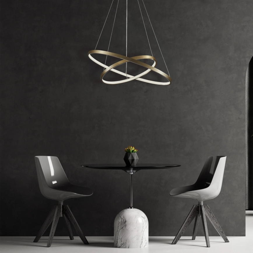LED Pakabinamas sietynas LEA LED/35W/230V 4000K diametras 60 cm auksas