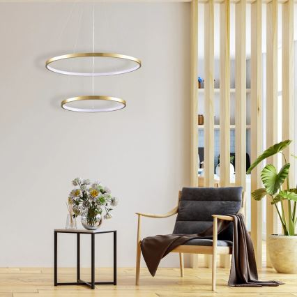 LED Pakabinamas sietynas LEA LED/35W/230V 4000K diametras 60 cm auksas