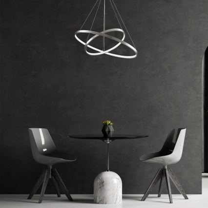 LED Pakabinamas sietynas LEA LED/35W/230V 4000K diametras 60 cm matinis chromas