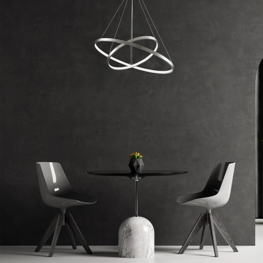 LED Pakabinamas sietynas LEA LED/35W/230V 4000K diametras 60 cm matinis chromas