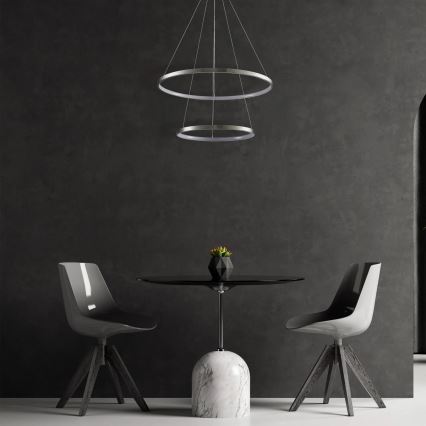 LED Pakabinamas sietynas LEA LED/35W/230V 4000K diametras 60 cm matinis chromas
