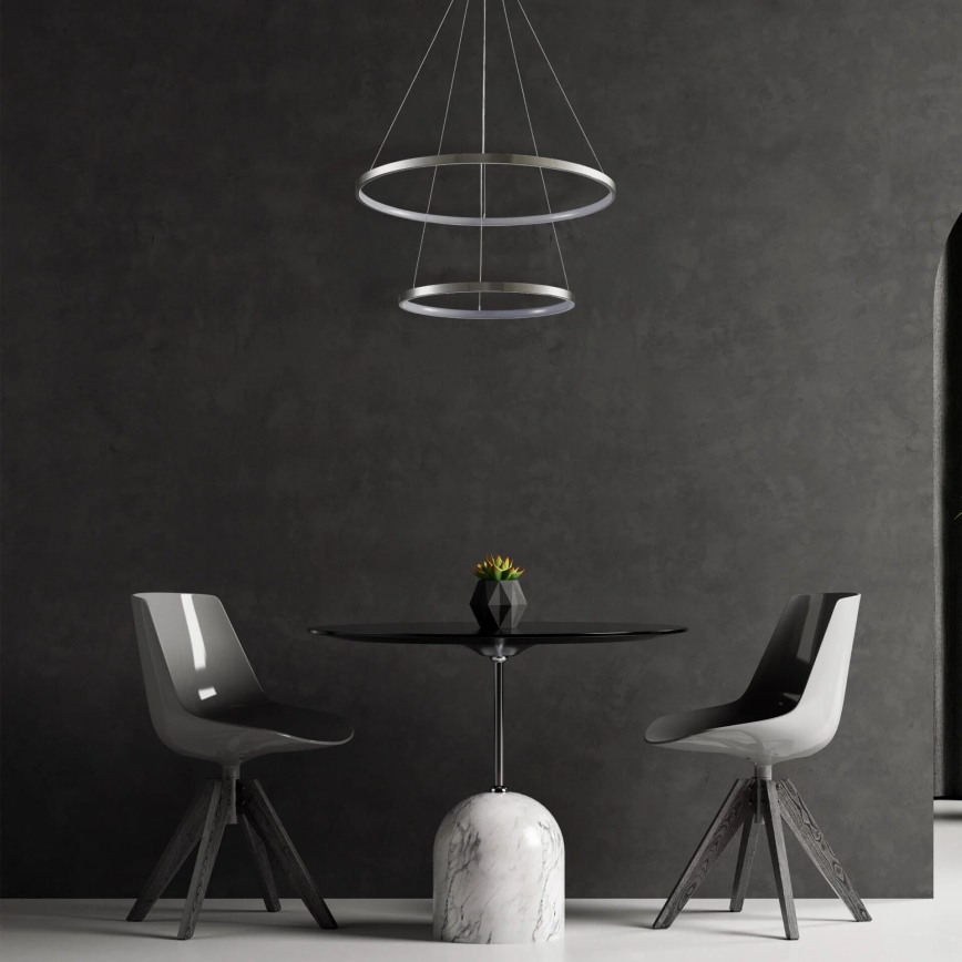 LED Pakabinamas sietynas LEA LED/35W/230V 4000K diametras 60 cm matinis chromas
