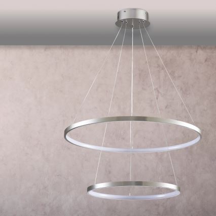 LED Pakabinamas sietynas LEA LED/35W/230V 4000K diametras 60 cm matinis chromas