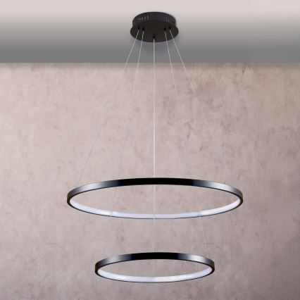 LED Pakabinamas sietynas LEA LED/35W/230V 4000K diametras 60 cm juoda