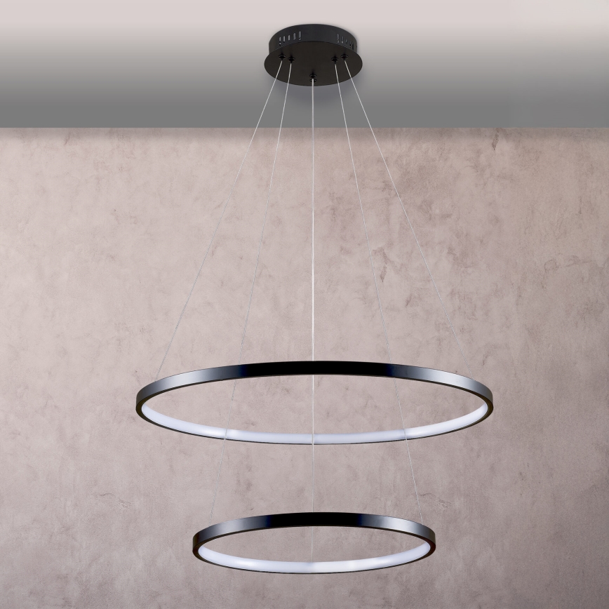 LED Pakabinamas sietynas LEA LED/35W/230V 4000K diametras 60 cm juoda