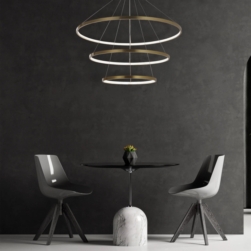 LED Pakabinamas sietynas LEA LED/60W/230V 4000K diametras 80 cm auksas