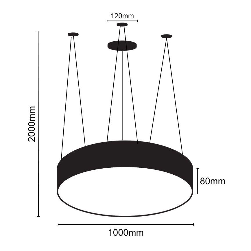LED Pakabinamas sietynas LED/100W/230V 4000K diametras 100 cm
