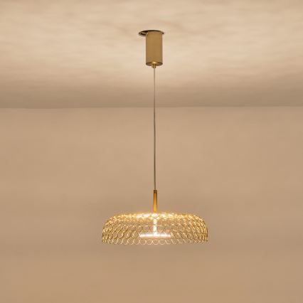 LED Pakabinamas sietynas LED/10W/230V 3000K auksas diametras 35 cm